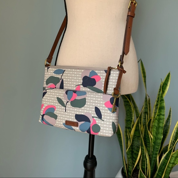 Fossil Handbags - [ Fossil ] Fiona Large Crossbody Purse • Floral Print